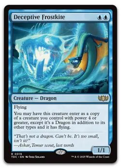 Deceptive Frostkite #19 (NM) Tarkir Dragonstorm TDC Magic MTG - Image 1