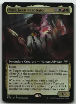 Vazi, Keen Negotiator (Extended Art) foil R Commander: Streets of New Capenna 11 - Image 1