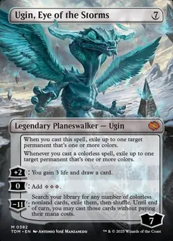 Ugin, Eye of the Storms (Borderless) #382 (Foil) NM Tarkir Dragonstorm Magic MTG - Image 2