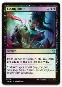 Exsanguinate #173 (Foil) (NM) Foundations FDN Magic MTG - Image 1