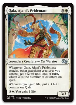 Qala, Ajani's Pridemate (Anime) #32 (NM) Foundations Jumpstart J25 Magic MTG - Image 1