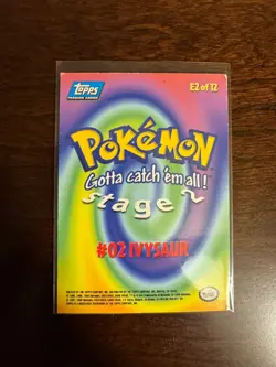 Pokemon Topps - Ivysaur Holo Foil- E2 of 12 - Blue Label 1998 - LP - Image 4