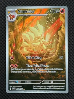 Pokemon Cards Ninetales 199/197 Obsidian Flames Illustration Rare NM - Image 1