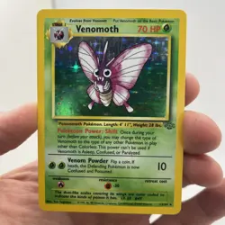 Venomoth Jungle 13/64 Pokemon Holo Rare 1999 WOTC Vintage LP Lightly Played TCG - Image 1