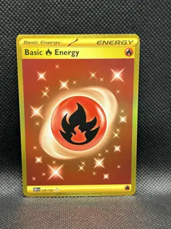 Basic Fire Energy 230/197 HYPER RARE HOLO Obsidian Flames Sv03 Pokemon English - Image 3