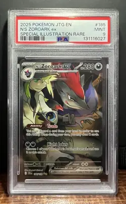 Pokemon Journey Together N's Zoroark ex #185 PSA 9 Special Illustration Rare - Image 1
