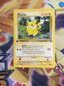 Pikachu 60/64 Pokemon TCG 1st Edition Jungle - LP - Image 1