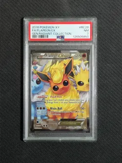 Flareon EX #RC28 Pokemon Generations Radiant Collection Full Art PSA 7 - Image 1