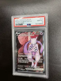 Pokemon TCG Team Rockets Mewtwo EX Destined Rivals ULTRA RARE 213/182 PSA 10 - Image 1