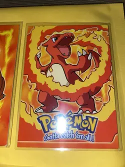 Topps Charmander E4 Charmeleon E5 Charizard E6 Holo Movie 1999 Pokemon - Image 3