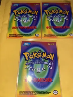 Topps Charmander E4 Charmeleon E5 Charizard E6 Holo Movie 1999 Pokemon - Image 5
