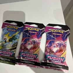 Pokemon TCG: Sword & Shield - Fusion Strike Sleeved Booster Pack x 6 SEALED 820650809170 - Image 1