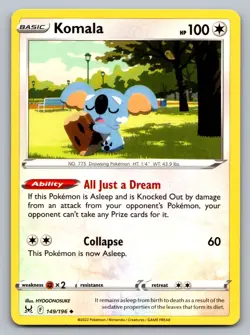Pokemon TCG SWSH11: Lost Origin Komala 149/196 - Image 1