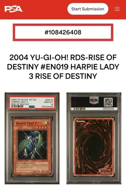 Yugioh Harpie Lady 3 LCJW-EN092 Super Rare 1st Ed PSA 10 - Image 3