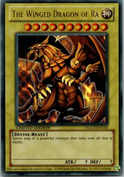 Yugioh The Winged Dragon of Ra YGLD-ENG03 Limited Edition Ultra Rare NM - Image 1