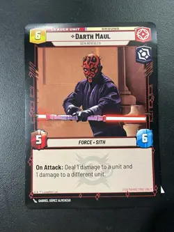 Star Wars Unlimited Promtional Jumbo Card Darth Maul - Image 1