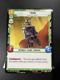 Star Wars Unlimited Promtional Jumbo Card Echo - Image 1