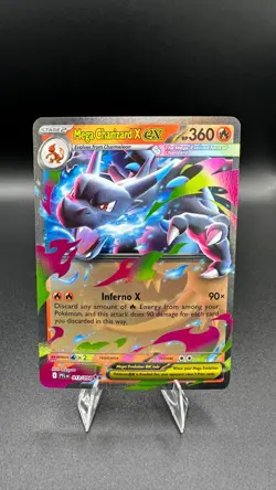 Pokemon Mega Charizard X ex 013/094 Phantasmal Flames Double Rare DR Holo Card - Image 1