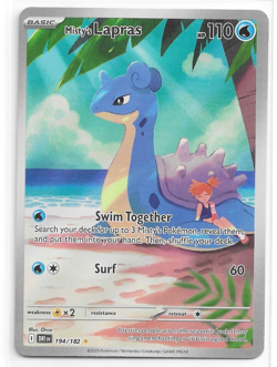 Misty's Lapras 194/182 Sv10: Destined Rivals Pokemon Card - Image 1