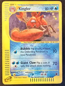 Kingler 15/165 2002 Expedition Base Pokemon Card Vintage WOTC Holo Rare - Mp - Image 1