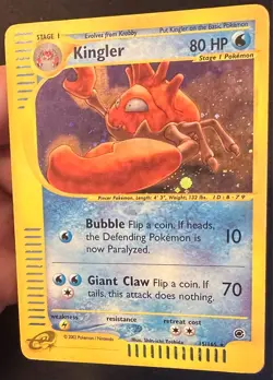 Kingler 15/165 2002 Expedition Base Pokemon Card Vintage WOTC Holo Rare - Mp - Image 2