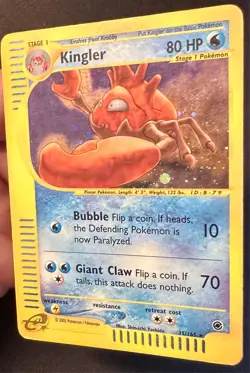 Kingler 15/165 2002 Expedition Base Pokemon Card Vintage WOTC Holo Rare - Mp - Image 3