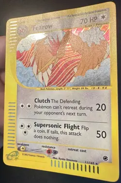 Fearow 11/165 2002 Expedition Base Set Pokemon Card WOTC Vintage Holo Rare - Mp - Image 2