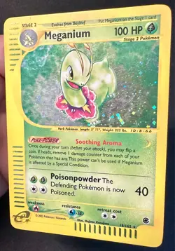 Meganium 18/165 2002 Expedition Base Pokemon Card Vintage WOTC Holo Rare - Lp - Image 2