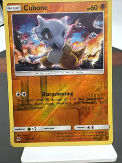 Pokemon TCG Cubone Reverse Holo Common Card Hidden Fates 37/68 - Image 2