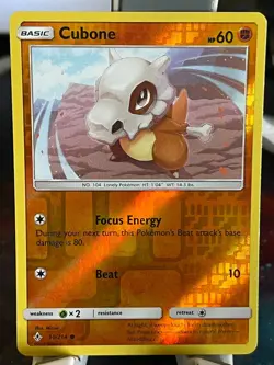 POKEMON CUBONE 90/214 COMMON REVERSE HOLOFOIL UNBROKEN BONDS NM CARD - Image 1