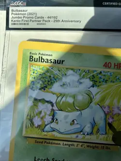 Baulbasaur Jumbo Promo Card 44/102 Kano First Partner Pack CGC 9- 2021 - Image 3