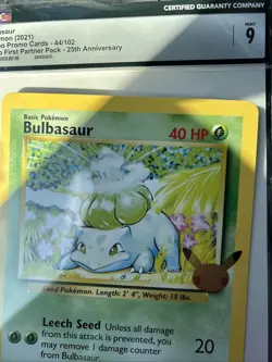 Baulbasaur Jumbo Promo Card 44/102 Kano First Partner Pack CGC 9- 2021 - Image 4