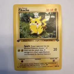 1st Edition Pikachu | 60/64 Jungle Set WOTC | Vintage Pokemon TCG Card NM/LP - Image 1