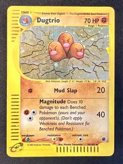 Dugtrio SWIRL!! 101/165 2002 Expedition Base Pokemon Card Vintage Holo Rare - Mp - Image 1