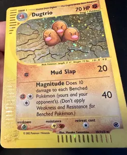 Dugtrio SWIRL!! 101/165 2002 Expedition Base Pokemon Card Vintage Holo Rare - Mp - Image 3