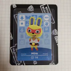 Animal Crossing Welcome NA Amiibo Card - Mira #355 - Image 1