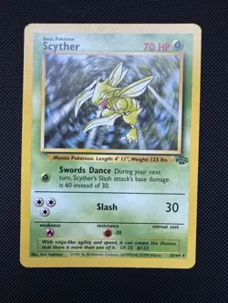 Scyther Jungle 26/64 Unlimited Edition Non-Holo Card Vintage 1999 - Image 1