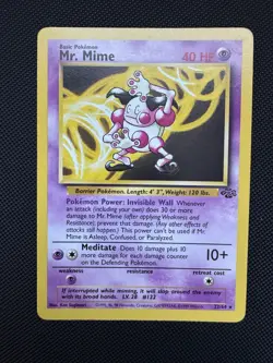 Pokemon TCG Mr. Mime Jungle Unlimited Regular Card 22/64 - Image 1