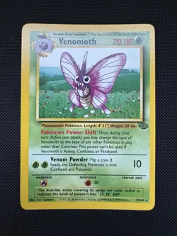 Pokemon TCG Venomoth Jungle Card 29/64 Unlimited Rare - Image 1