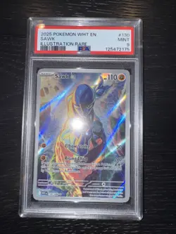 Sawk 130/086 Sv: White Flare Illustration Rare Holo Card PSA 9 - Image 1