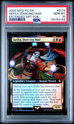 PSA 10 FOIL Extended Art Kefka, Dancing Mad Final Fantasy 0174 (Rare Pop 3) - Image 1