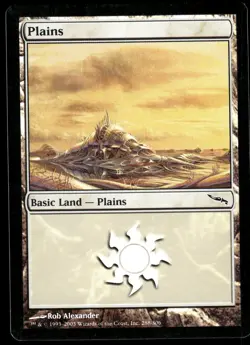 1x Foil Plains (288) - Mirrodin LP - MTG - Image 1
