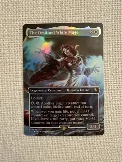 The Destined White Mage Borderless Foil R0444 Final Fantasy MTG NM - Image 1