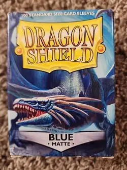 Dragon Shield 100 Protective Sleeves - Matte Blue 5706569110031 - Image 1