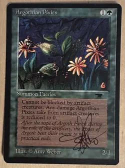 MTG ARTIST PROOF MTG Argothian Pixies AP Sketch Art Amy WEBER - Image 2