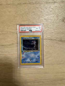 2001 Pokemon 1st Edition Shining Gyarados 65/64 Neo Revelation Holo, PSA NM MT 8 - Image 1