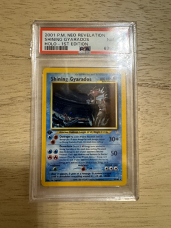 2001 Pokemon 1st Edition Shining Gyarados 65/64 Neo Revelation Holo, PSA NM MT 8 - Image 3