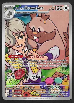 Pokemon TCG - Destined Rivals - Arven's Greedent - Illustration Rare - 205/182 - Image 1