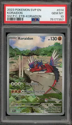 Pokemon Center Stamp Promo Koraidon Scarlet & Violet ETB SVP EN 014 PSA 10 - Image 1