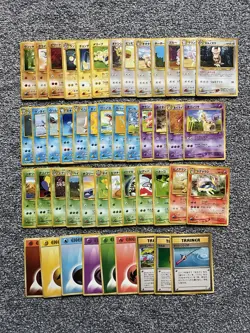 47 Pokemon Japanese Neo Genesis Gold, Silver, New World Bundle No Dupes WOTC - Image 1